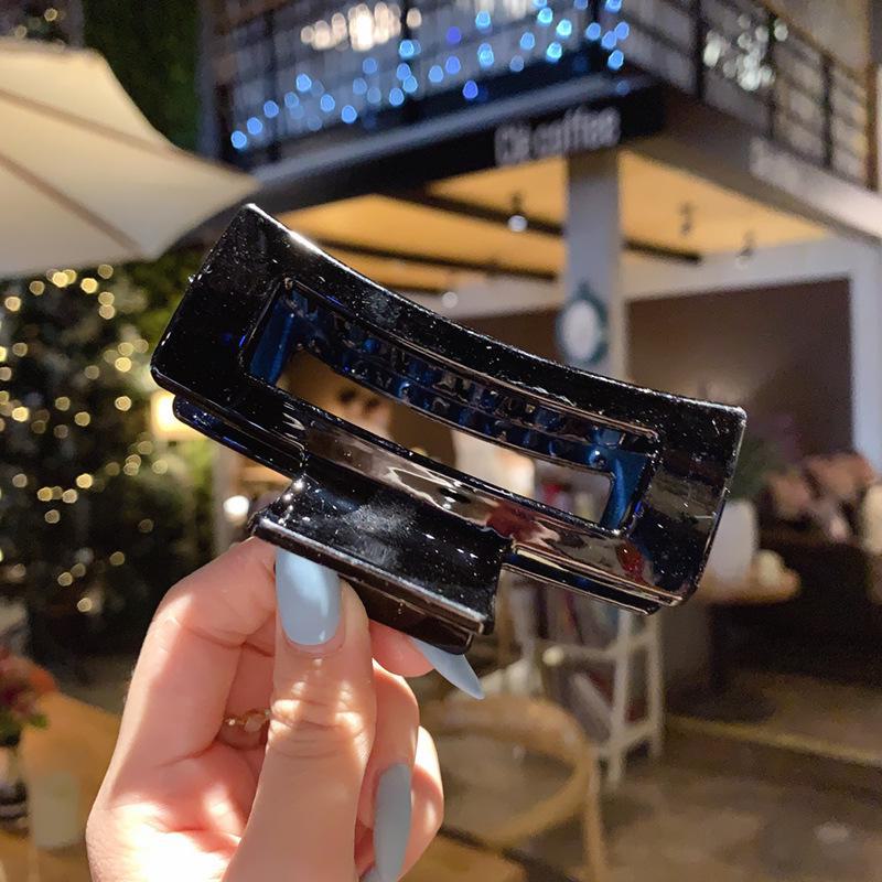 Корейская квадратная заколка для волос «Акула»: Элегантная, простая, крупная заколка для волос для женщин. Отлично подходит для придания объема головному убору на затылке.