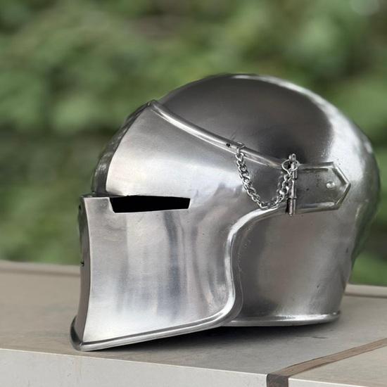 Medieval Barbuta Helmet, 18g Mild Steel, Costume Armor Gift