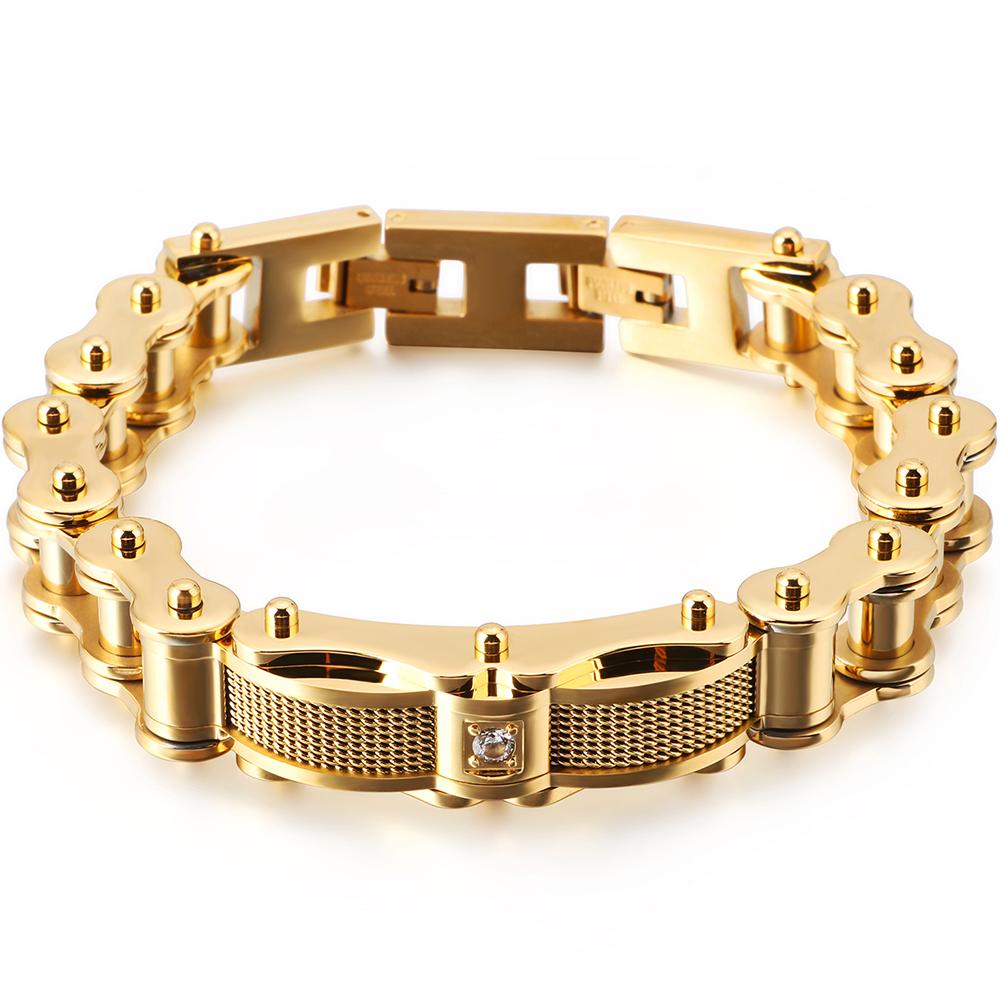 Рок-н-ролльный мужской браслет 12 мм из литой нержавеющей стали, металлические велосипедные цепные браслеты для мужчин, мальчиков, байкеров, ювелирные изделия, аксессуары, подарки