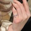Элегантное регулируемое кольцо-капля росы в виде четырехлистного клевера для женщин - Уникальный дизайн высокого класса, Простой универсальный стиль