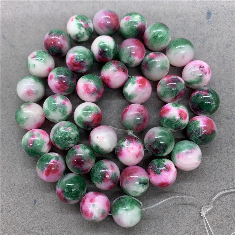 4 цвета, синий, зеленый, желтый, красный, персидский халцедон, 6/8/10 мм, свободные бусины