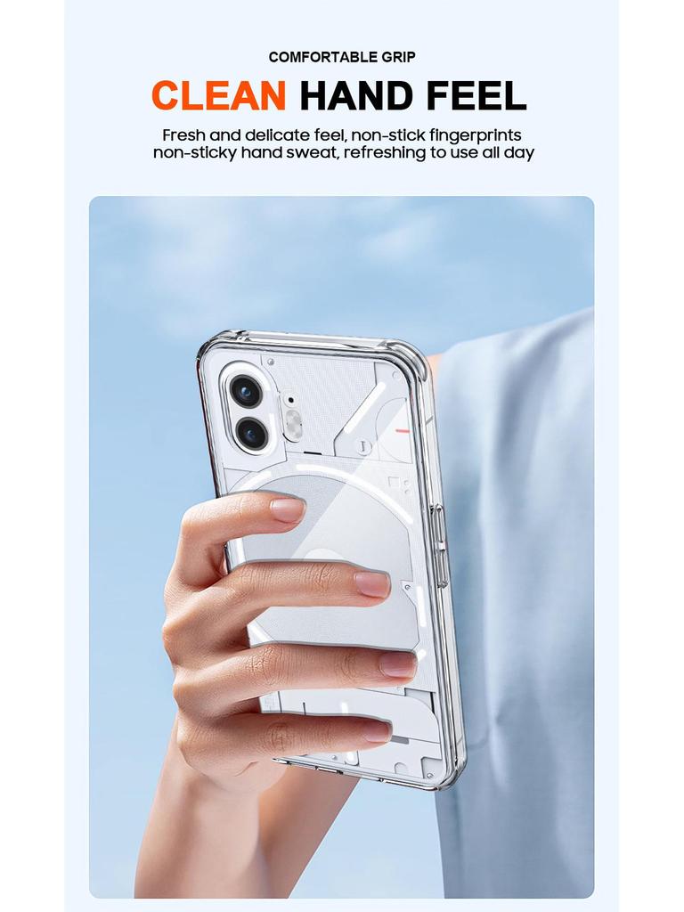 Ультратонкий прозрачный чехол из ТПУ+ПК для Nothing Phone 3 и Phone 2