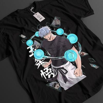 Новая футболка Jujutsu Kaisen Годжо Сатору Футболка Сукуна Тодзи Топ Аниме JJK Унисекс Футболка