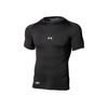 Ua Heat Gear Solid Logo Compression Fitted Crew Neck T-Shirt Men Tops Black 1358643-001