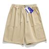Wassup Heods Trendy Brand Work Shorts for Men, Summer 2024 New Style, Loose Wide-Leg Solid Color Couple Style Pants