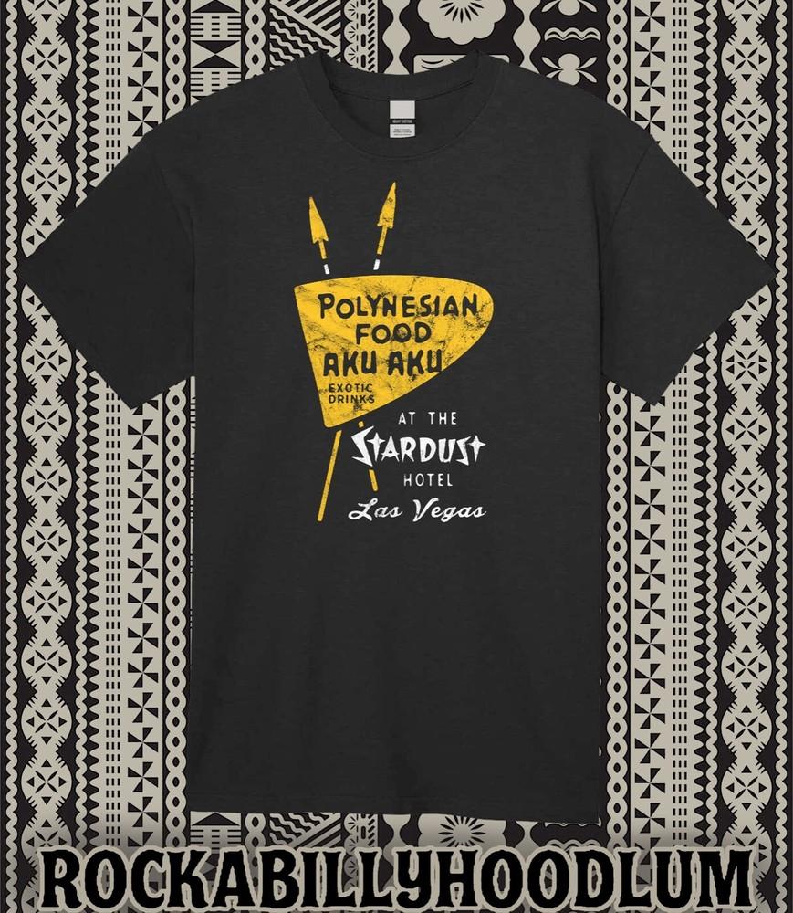Retro Tiki Art Tee T Shirt Mug Bar Restaurant Aku Aku Stardust Las Vegas NV