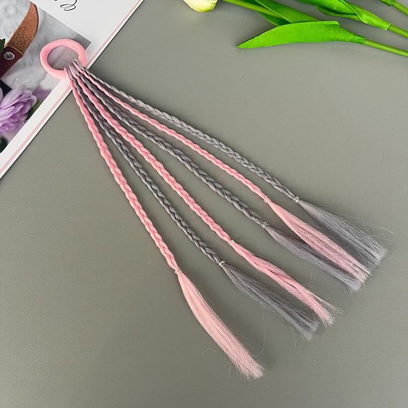 1 шт. милые девушки цветные грязные косички парики конский хвост повязки резинки для волос головные уборы детские аксессуары для волос