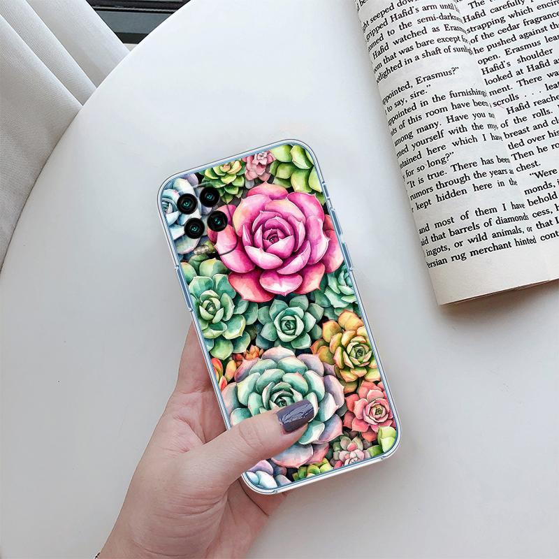 BH48 Watercolour Cacti Succulent Phone Case for Motorola Moto Edge 20 30 40 50 S30 Fusion Ultra Pro Neo Lite + G200 G23