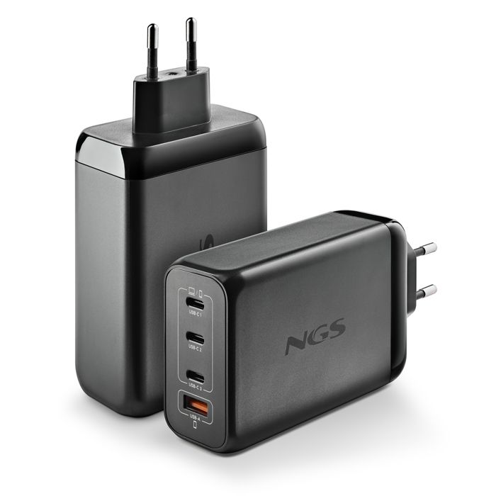 Chargeur mural - NGS - BUD 240W - 3 USB-C + 1 USB-A - Charge rapide - 240W max