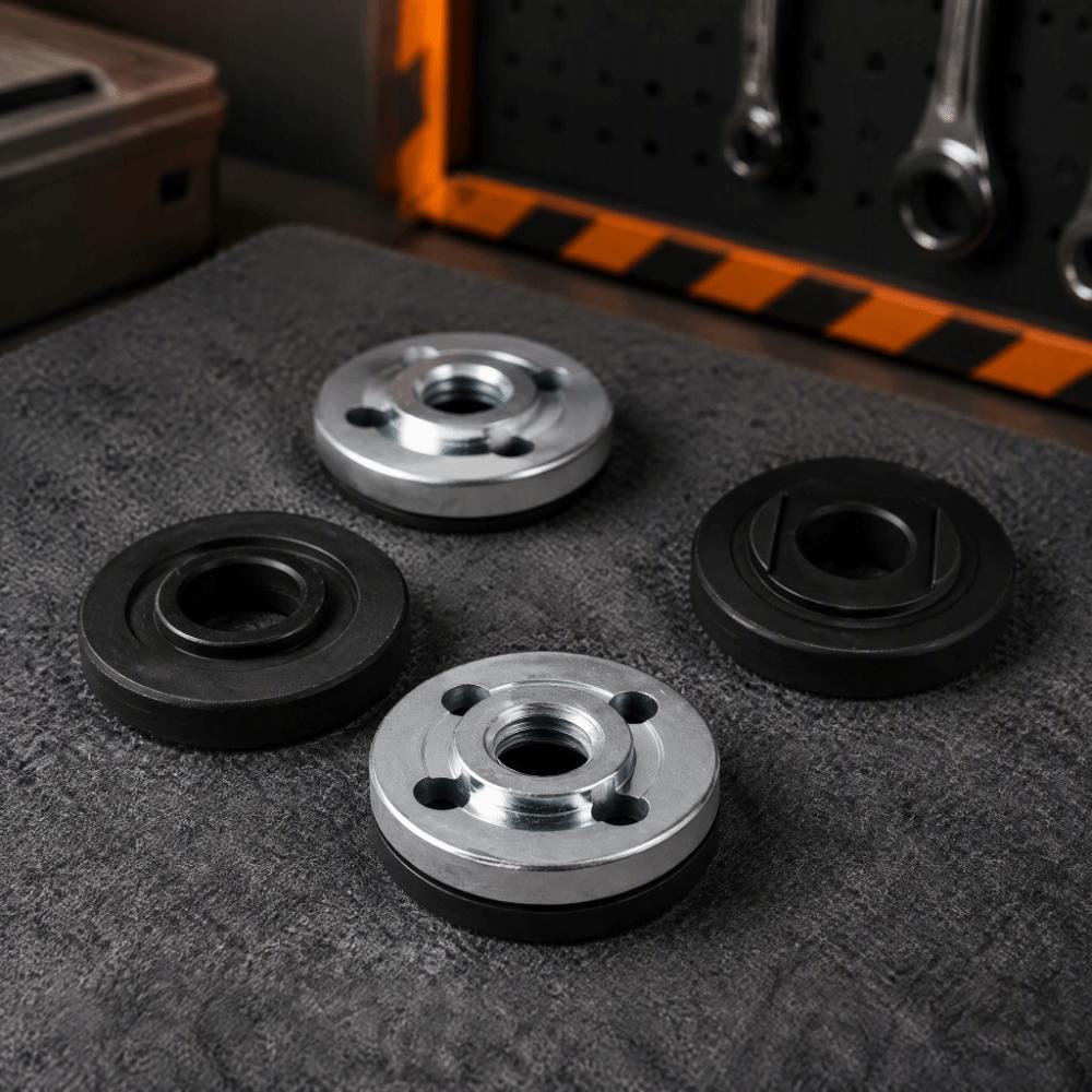 2 Pair Threaded Design Angle Grinder Flange Premium Steel Inner Outer Flanges For Makita 9523