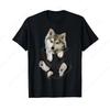 Wolf White Pup In Pocket T-Shirt Wolves Tee Shirt Gifts