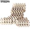 50pcs Wooden Fence Embellishment - Fence Shaped Wooden Scrapbooking Cutouts - Wood Ornament - for DIY Crafts, Home & Party Decorations