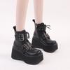 Fashion Brand New Gothic Style Sexy Elegant Chunky Platform Women Ankle Boots Walking Comfy Woman Shoes Platform Boots