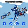 2-in-1 Collision Transforming Dinosaur Car Multi-Jointed Articulation Transforming Car Robot Toy for Kids Boys & Girls
