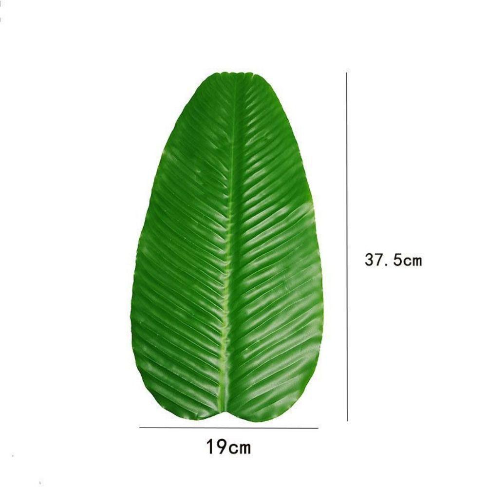 Tropical Artificial Banana Leaf Place Mats Large Drink Cup Coasters Fruits Plate Table Decoration