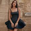 Платье без рукавов с открытой спиной и бантом на спине, корсет, плиссированное женское платье, элегантные вечерние повседневные платья Y2K QT2396