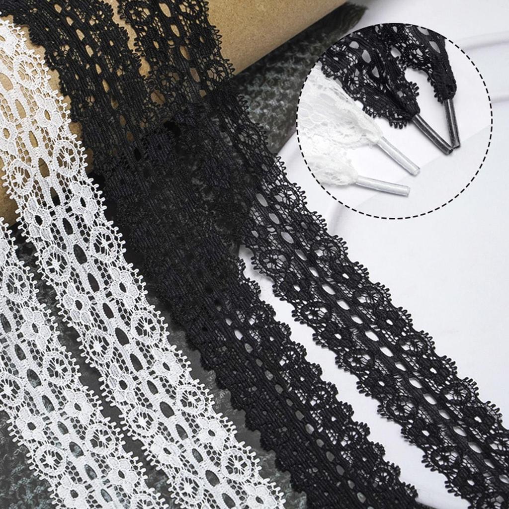 2.9СМ Ширина Фантазийные Плоские Шнурки Плетеные Шнурки Черные Белые Шнурки для Балетных Пуантов Кроссовок Повседневные Шнурки