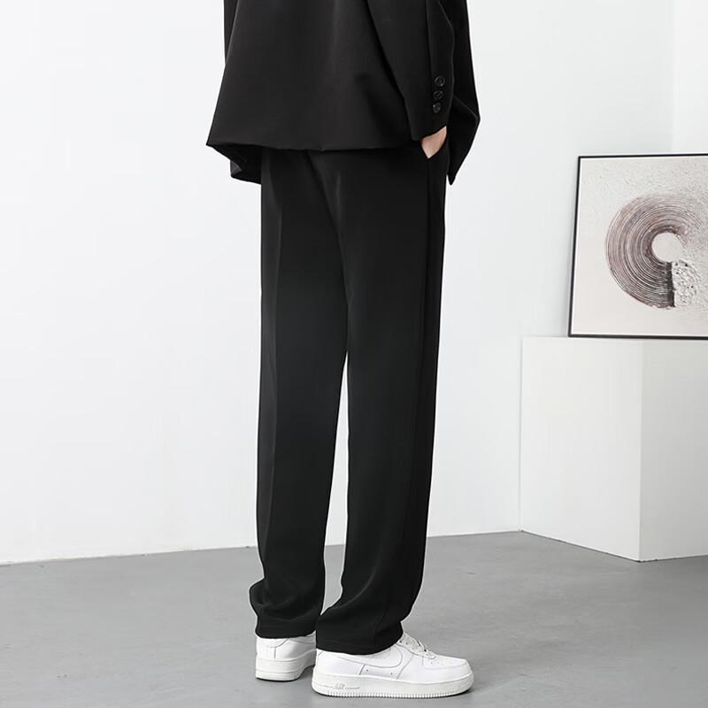 Mao Ren Men's Spring/Autumn Casual Straight-Leg Draped Trousers