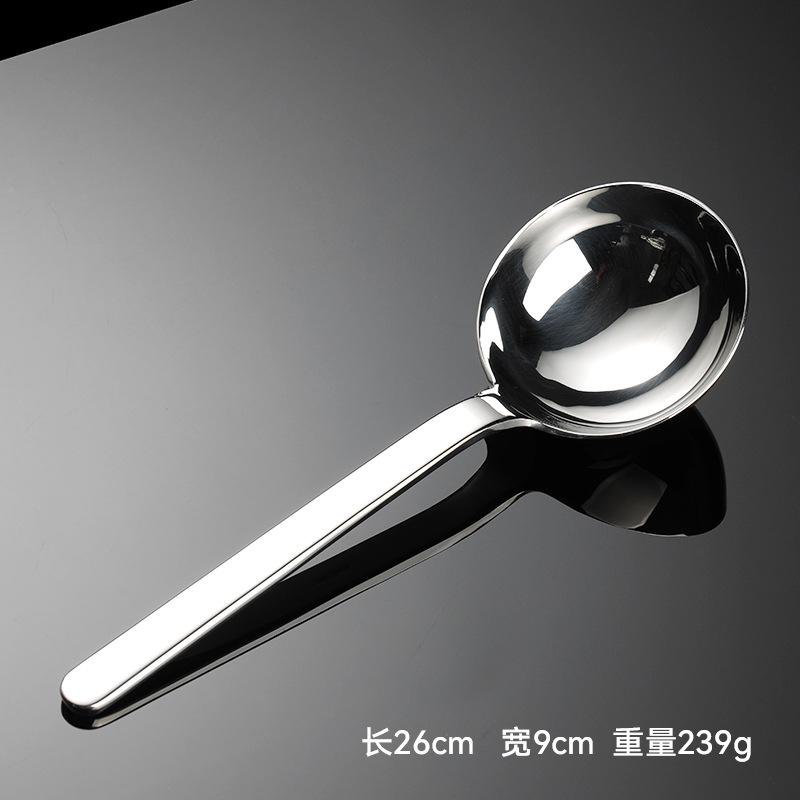 Ложка для риса из нержавеющей стали 304, тяжелая, корейская, большая, круглая, ложка, интернет-знаменитость, большая, столовая ложка для каши, гостиничная посуда