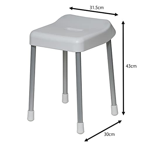 Pearl Metal Style Pure Bath Stool, 40cm, White, H-4338