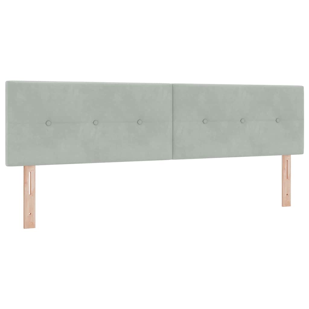 Headboard Light Grey 180 cm Velvet