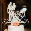 3 шт. в упаковке, топперы для торта Mr and Mrs, стразы, металл, любовь, свадебный топпер, украшение для торта на годовщину, золото