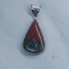 Кулон 'Груша' из африканского кровавика из стерлингового серебра 925 пробы, дизайнерский кулон в стиле бохо