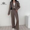 Suit Coat Women Spring Autumn New Korean Black Casual Small Suit Women 2 Pieces Suit