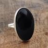 Black Onyx Oval Gemstone Ring, 925 Silver Ring, Birthstone Ring, Partywear Ring, Boho Ring, Statement Ring, Gift For Her