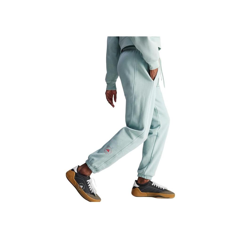 Adidas FW24 Однотонные удобные повседневные трикотажные спортивные брюки со шнуровкой, женские брюки светло-голубого цвета IW9887