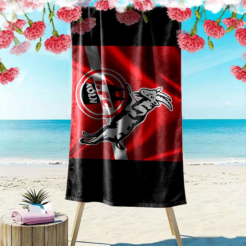 FC Köln Logo Print Beach Towel, Large Soft Quick Dry Towel for Beach Camping Swimming