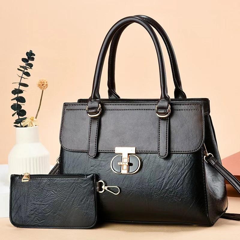 Stylish Versatile Two Piece Letter Bag Set Large Capacity Commuter Shoulder Tote Bags For Women
