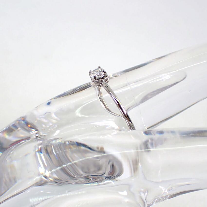 [New] Pt900 Diamond Four Point Ring No. 12 [f3-1]