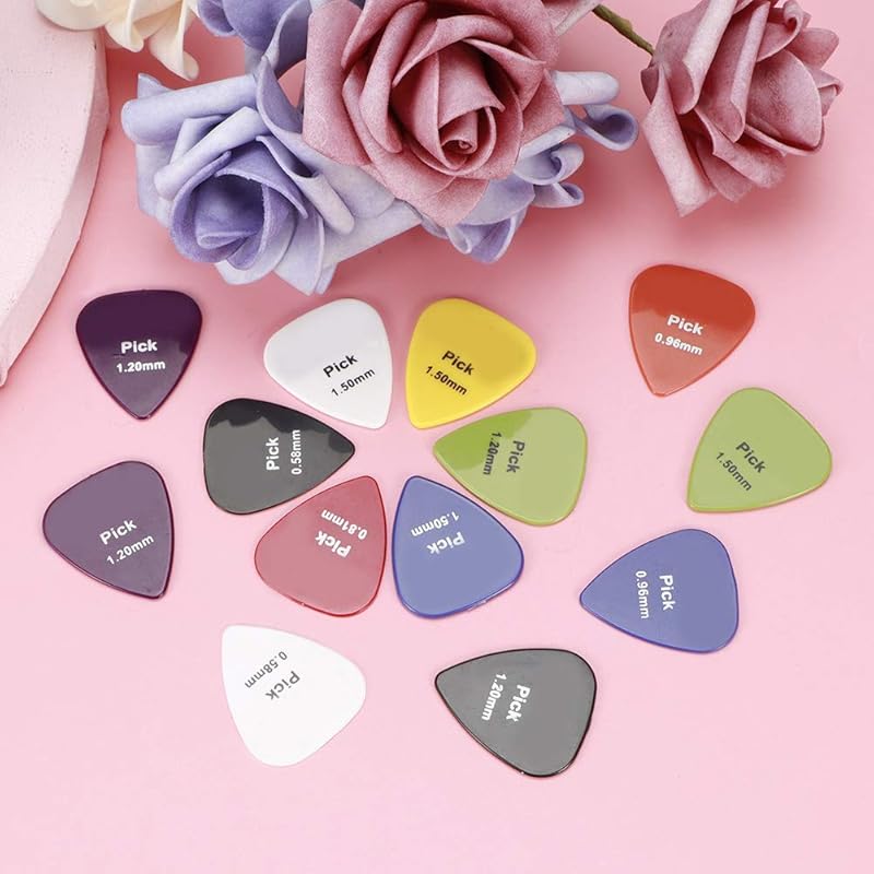 Atyhao [100 pieces] Guitar pick medium guitar pick Teardrop (color random)
