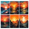 Frame Diy Painting By Number For Adults Kits Sunset Landscape Wall Art Picture On Numbers Painting For Home Decors