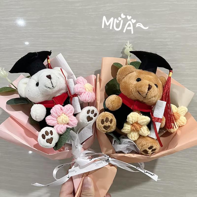 1 шт. Выпускной букет мини-цветок DIY брелок для ключей маленький медведь плюшевая игрушка домашний декор