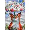 Full 5D Diy Diamond Painting Cat Flower Umbrella Embroidery Cross Stitch Home Decor Handmade Gift
