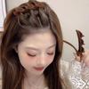 2PCS/3PCS/4PCS Women Elegant Flocking Braided Hair Clip Trendy Forehead Bangs Clip Side Clip Short Hair Duckbill Clip Headdress