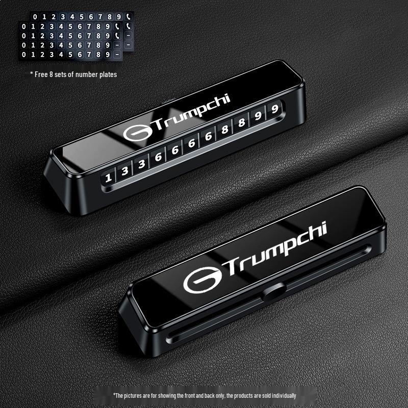 Временная парковочная табличка для GAC Trumpchi M8 GS8 Xiang S7 S9 - Двойной номер, Передвижная карточка для телефона в машине