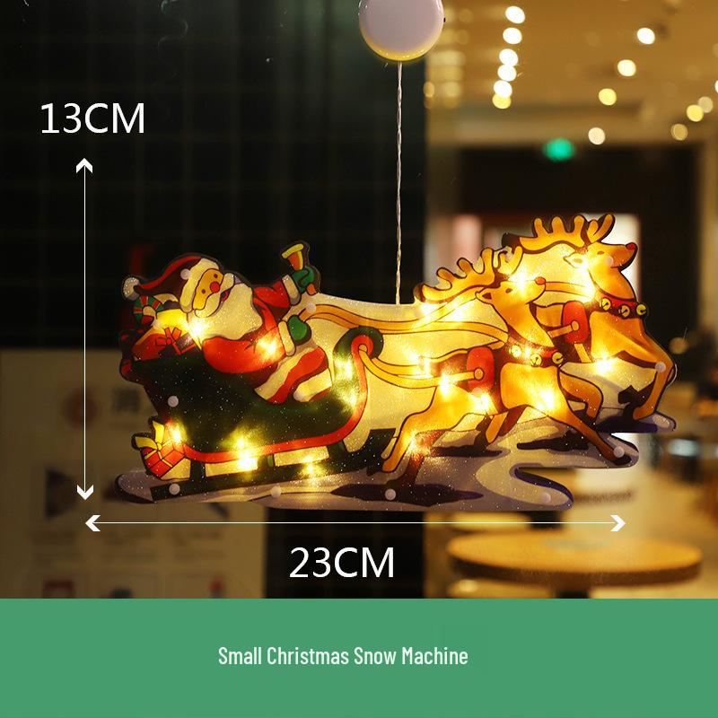 LED Christmas Suction Cup Window Lights: Indoor Decorative Hanging Festival Lights