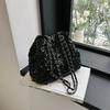 Summer New Portable Shoulder Bag Solid Color Sequins Commuting Niche Design Trendy Women's Bag Handbag Wholesale