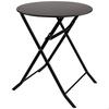 Garden Table - AKTIVE - Round Folding - Metal - Ø60 Cm - 2 People - Black/White