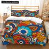 Bohemian Floral King Queen Duvet Cover Boho Mandala Cashew Flowers Bedding Set Exotic Tribe Style 2/3pcs Polyester Quilt Cover