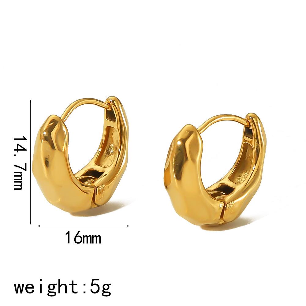 Ins Серьги из титановой стали Lava Folded, женские серьги-пряжки из нержавеющей стали премиум-класса, не выцветающие