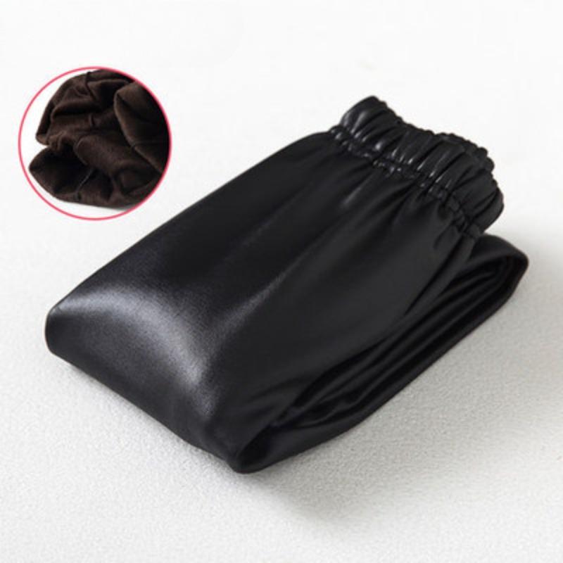 Spring Autumn Style Girls' Leggings with Plush Leather Pants Children's Tight Pants Girls