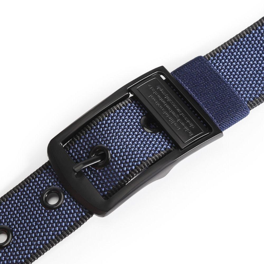Unisex Woven Waist Belt Alloy Pin-Buckle Imitation Nylon Weave Belt Casual Waist Belt For Men