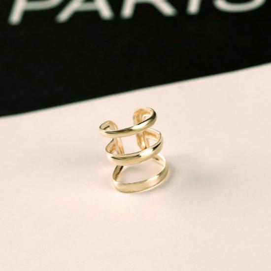 E1110 Ретро полые U-образные ушные клипсы - прокол не требуется - унисекс 