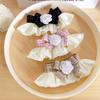 Fashion Dog Saliva Towel Cat Necklace Pearl Collar Dog Neckerchief Puppy String Bib Lace Bowknot