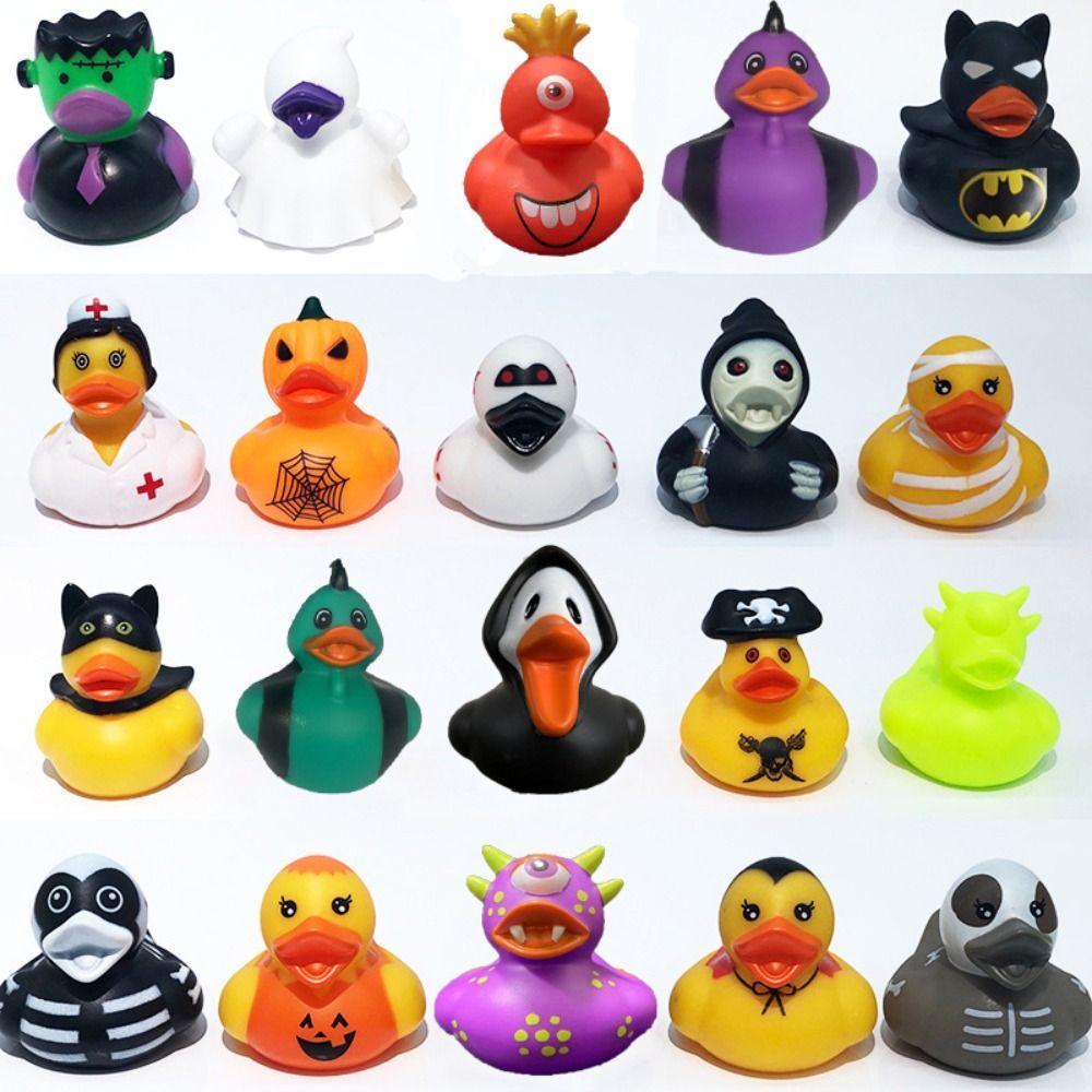 Мультяшные персонажи Серия Хэллоуин Утка Утенок Круг для плавания Резиновые уточки Игрушки Подарок для детей
