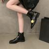 Designer Vintage Women Ankle Boots Fashion Square Toe Shoes Spring Autumn Flats Ladies Short Booties